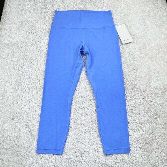 Lululemon Align High Rise Crop Legging Blue Nile 10 NEW - Picture 2 of 12